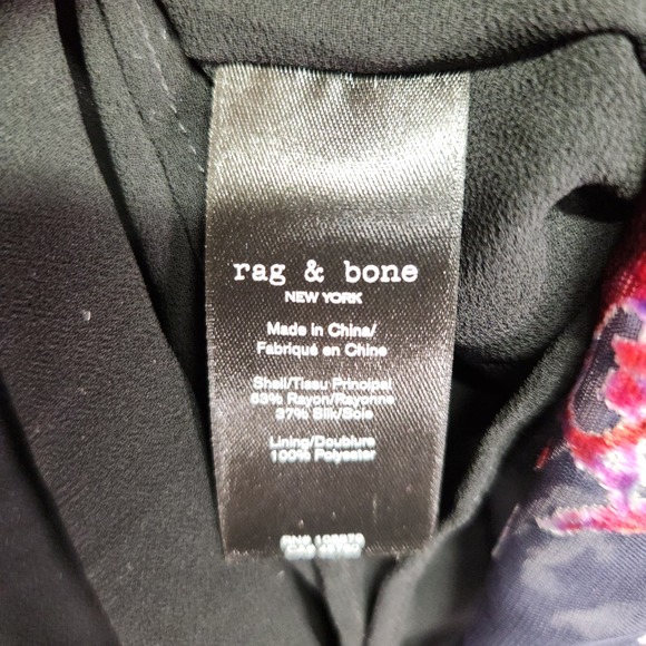Rag and Bone Eloise Velvet Floral Mini NWT Size 6 - Picture 9 of 9